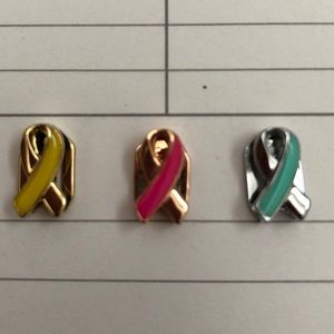 KEEP Awareness Ribbons - pink, teal & yellow